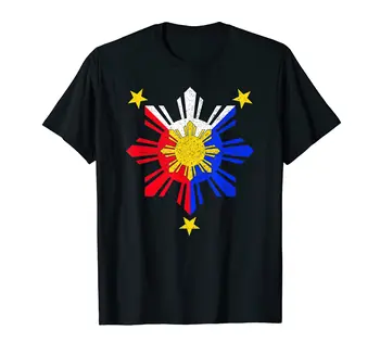100% Хлопок Pinoy Filipino Филиппинский Флаг Солнцезащитная Футболка МУЖЧИНЫ ЖЕНЩИНЫ УНИСЕКС Футболки Размер S-6XL