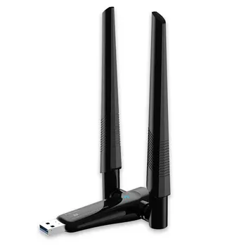 1200 Мбит/с USB 3.0 Wifi адаптер, двойная антенна, двухдиапазонный внешний беспроводной адаптер сетевой карты Ethernet, WiFi ключ, бесплатный драйвер