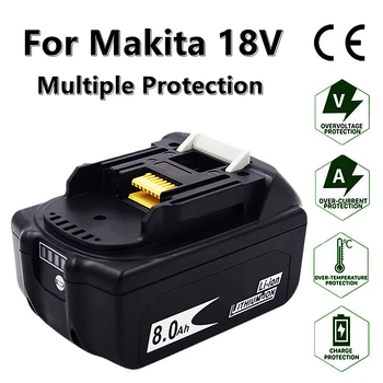 18V Makita BL1830 BL1840 BL185 Использует последнюю версию литий-ионной аккумуляторной батареи 18V 8ah 18V DC18RC DC18RF Li-ion CE