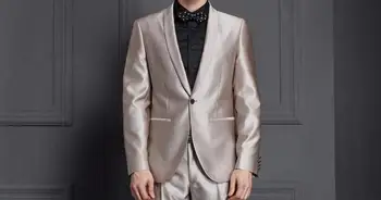 2022 Autumn New Arrvial 2 Pieces Satin Best Male Suit Fashion Design Lastest Pant Coat Costume Homme горка костюм для мужчин