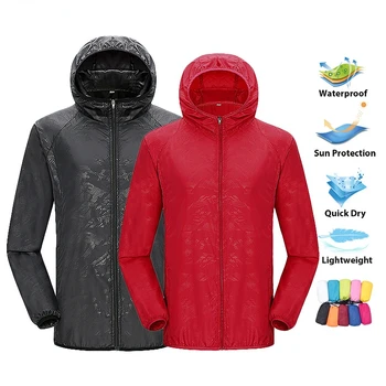 2023 Мужская женская походная куртка Унисекс, водонепроницаемая быстросохнущая походная ветровка, уличный треккинг, альпинистский дождевик, одежда с защитой от ультрафиолета