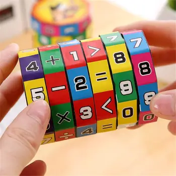 2ШТ Детская игрушка Монтессори Математические Числа Волшебный Куб Игрушка-головоломка для раннего обучения Развивающая Забавная игра 