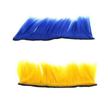 2шт Лыжный Сноубордический шлем Hawks Hair с застежкой-петлей для мотоцикла, синий и желтый