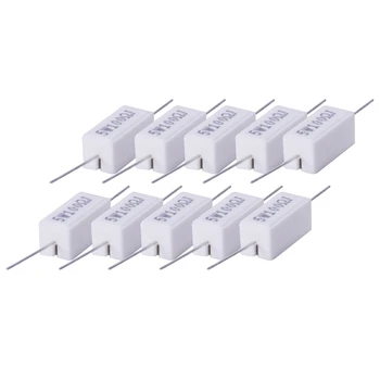 40X Керамические цементные резисторы с проволочной обмоткой 100 Ом 5 Вт Ватт 5%