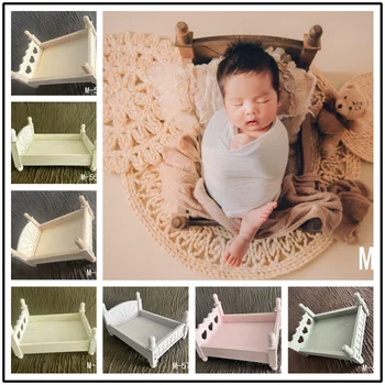 42x29x23 см Реквизит для фотосъемки новорожденных Детская деревянная кровать Мебель для фотосъемки Детские сувениры Аксессуары для фотосъемки