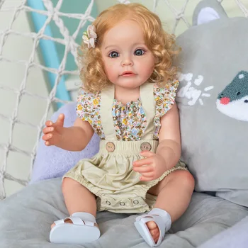 55-сантиметровая силиконовая кукла-Реборн, имитирующая все тело, ручная роспись с видимыми венами, мягкие игрушки для девочек-кукол-Реборн из силикона