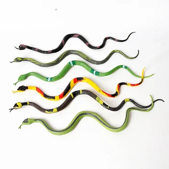 6шт пластиковых Змей, Змейка из тропического леса, разноцветные Игрушки-подделки под Змей для вечеринки в честь Хэллоуина, украшения, игрушки для розыгрышей