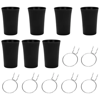 7 Комплектов крючков для Пегбординга с чашками для Пегбординга Корзины для пегбординга в кольцевом стиле С кольцами Аксессуары для подстаканников для пегбординга