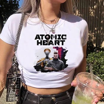 atomic heart корейский модный готический хиппи укороченный топ для девочек 90-х cyber y2k винтажная одежда для хиппи укороченная