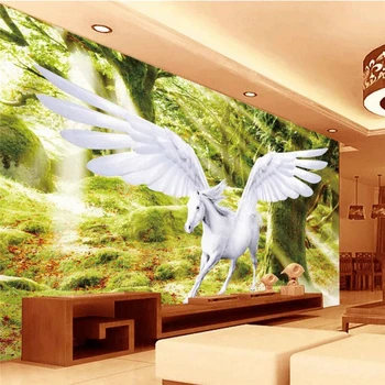 beibehang Пользовательские Фотообои Фреска Рулон обоев Dream Forest Белое Небо 3D Фон Гостиной Настенная бумага de parede 3D