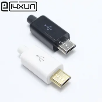 EClyxun 10 комплектов 5-контактных штекерных разъемов Micro USB Зарядное устройство 5P USB-разъем для зарядки 4 в 1