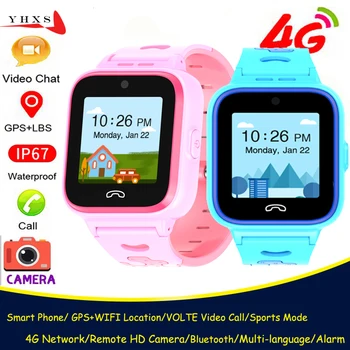 IP67 Водонепроницаемая умная удаленная камера 4G, GPS, Wi-Fi, детские студенческие наручные часы, монитор видеозвонков, отслеживание местоположения, часы для телефона Android
