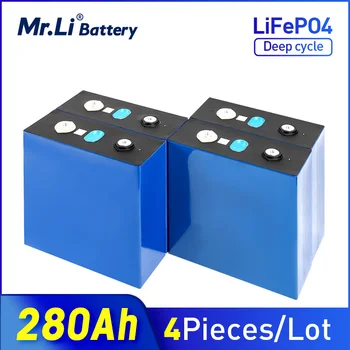Mr.Li 4шт Аккумулятор Lifepo4 3,2 В 280 Ач Перезаряжаемый Аккумулятор Солнечной энергии 24 В Солнечная Система питания ИБП ЕС США БЕЗ НАЛОГОВ