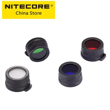 NITECORE 40 мм Фильтр Для Фонарика Красный Синий Зеленый, Рассеиватель Адаптер Для Светофора NFR40 NFB40 NFG40 NFD40 NDF40 NTW40 для MH25 EA4