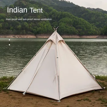 Outland Уличные индийские Палатки из Хлопчатобумажной ткани, Пирамидальная палатка, Непромокаемый Лагерь, Складная Переносная Семейная Парковая палатка, Навес для кемпинга