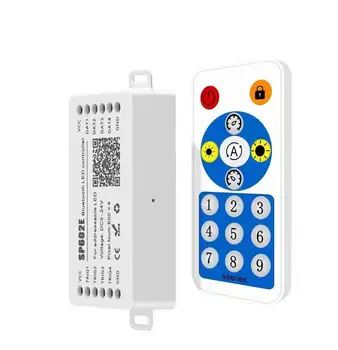 SP602E; светодиодный пиксельный контроллер Bluetooth; четыре выхода; поддерживает как приложение для смартфона, так и радиочастотный пульт дистанционного управления; Вход DC5-24V