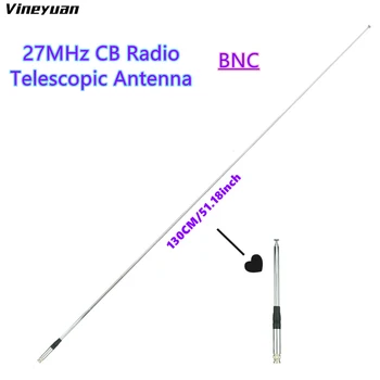 Vineyuan 130 см/51,18 дюйма 27 МГц CB Радио Телескопическая Антенна BNC Штекерный разъем Радиоантенны (КСВН 1.0 ~ 1.4)
