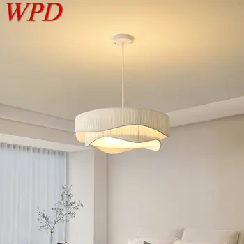 WPD Современная Подвесная Люстра Light LED Creativity Винтажные Складки Белый Подвесной Светильник Для Домашней Столовой Спальни