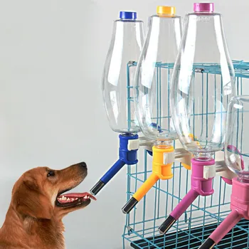 Автоматическая кормушка для домашних животных объемом 500/1000 мл, миски для питья воды, подвесная миска для клетки для щенков, кошек, домашних животных