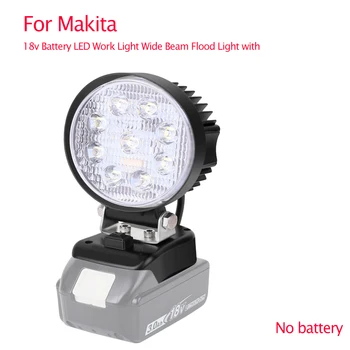 Аккумуляторная светодиодная лампа для аккумулятора Makita 18v, светодиодный рабочий фонарь, прожектор с широким лучом, улучшенная защита от низкого напряжения