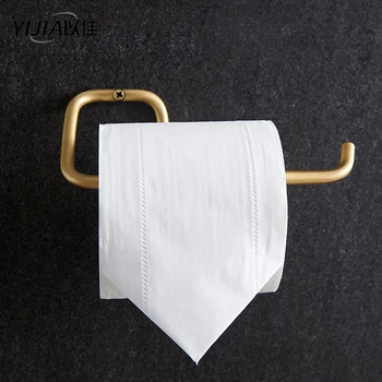 Аксессуары для ванной комнаты Крючок для бумажных полотенец Простой латунный держатель для туалетной бумаги Золотой держатель для рулонной бумаги
