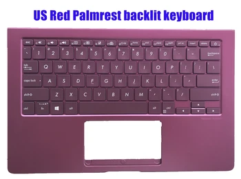 Американская Красная клавиатура с подставкой для рук и подсветкой для Asus UX391U UX391UA UX391F UX391FA 90NB0D94-R31US0