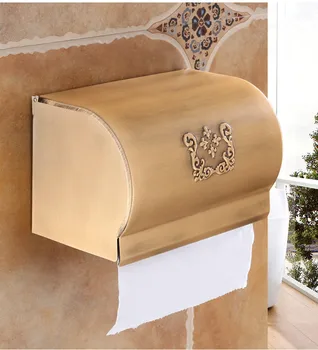 Антикварная резная коробка для бумаги для ванной комнаты, алюминиевый держатель для бумаги, коробка для салфеток, аксессуары для ванной комнаты