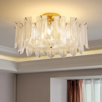 Ветряной светильник для спальни, современный минималистичный уютный и романтический светильник для комнаты, люстры из листового стекла в полоску, домашний декор