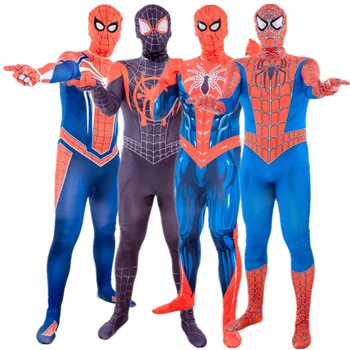 Взрослый Железный Человек-паук Майерс Косплей Человека-паука / Удивительный костюм Питера Паркера Зентаи на Хэллоуин / Боди супергероя