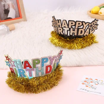 День рождения декоративная шляпа с Днем рождения, творческие лента для волос Корона оголовье для детей и взрослых, универсальный рождения оголовье
