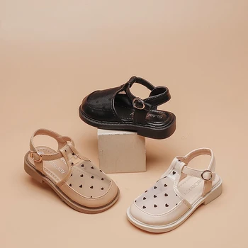 Детская обувь Сетчатые сандалии для маленьких девочек 2023 Летняя женская корейская версия сетчатых дышащих сандалий Детские пляжные сандалии Baotou