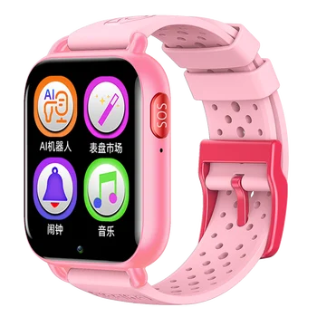 Детские Смарт-Часы 1G + 8G GPS Позиционирование Температура Тела HR Отслеживание АД Музыкальный Видеоплеер SMS Телефон Smartwatch для KIids T7