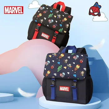 Детский рюкзак для детского сада с героями мультфильмов Marvel, Мстители, Детский рюкзак с графическим принтом, Дышащий рюкзак с Человеком-пауком, IronMan