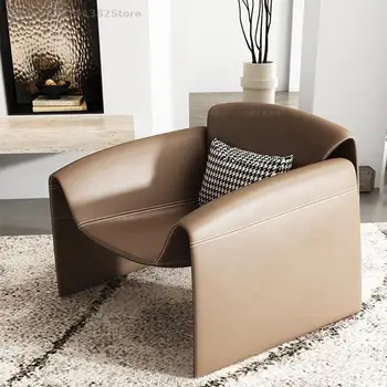 Дизайнерские обеденные стулья для гостиной, Современные кожаные Минималистичные Акцентные стулья Для гостиной, Удобная мебель для дома Cadeiras WSW35XP