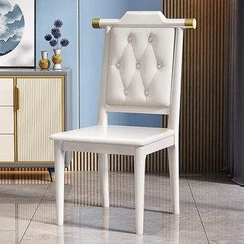 Дизайнерский кухонный обеденный стул для спальни, эргономичный обеденный стул для вечеринки из искусственной кожи, Современная роскошная мебель для дома Sillas WK50DC