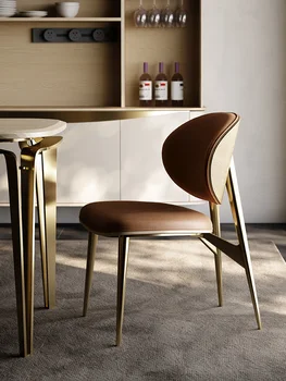 Дизайнерский обеденный стул класса люкс, современный минималистичный стол и стул, итальянский обеденный стул для домашнего использования