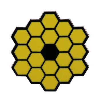 Значки для Космического телескопа JWST Джеймса Уэбба в форме пчелиных сот, Научные Художественные украшения, Астрономические подарки