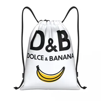 Изготовленная на заказ сумка Dolce Banana на шнурке для тренировок, рюкзаков для йоги, Мужская Женская спортивная сумка для спортзала