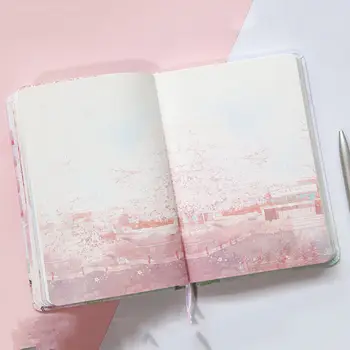 Корейское творчество Ручная книга, раскраска Сакура, ручная книга, сердце девушки, Милый дневник, записная книжка, студенческие канцелярские принадлежности для подарка Gril