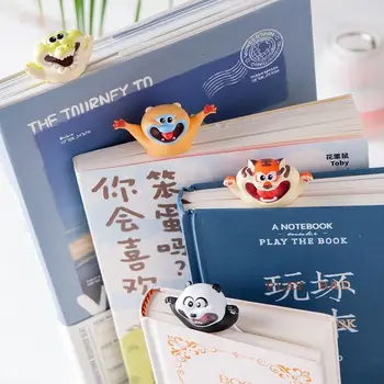 Креативная 3D Стерео Закладка Cute Cartoon Animal BookMarker Кавайная Обезьяна Панда Закладка Страниц Детские Подарки Канцелярские Принадлежности