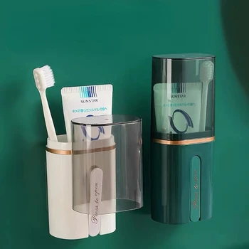 Креативная дорожная чашка для мытья, футляр для зубной щетки, портативная чашка для полоскания рта, бытовая Портативная настенная комбинация чашек для зубных щеток