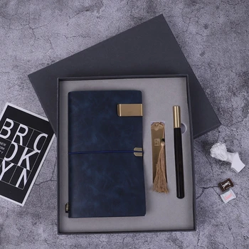 Креативный подарочный набор для бизнеса, набор ручек-закладок для блокнота из искусственной кожи, для Офисной встречи, Дня учителя