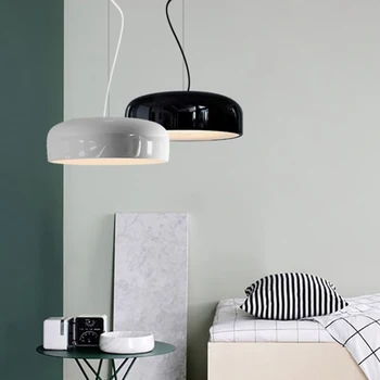 Круглая люстра в скандинавском стиле для столовой, Современная подвесная лампа для дома творческой личности, украшение бара, светильники