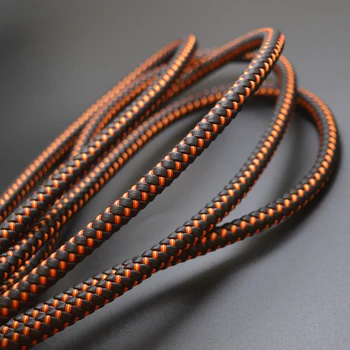 Круглый плетеный кожаный браслет длиной 1 метр 8 мм, кожаные шнуры, веревка, ожерелье 