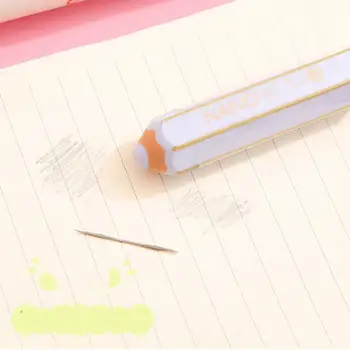 Ластик для карандашей Без остатка, цветной ластик, экологически чистая салфетка, прочные канцелярские принадлежности для студентов, мультяшный ластик в форме карандаша