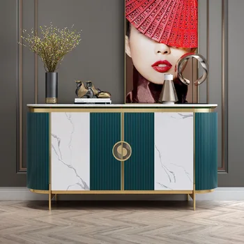 Легкий роскошный сервант современная минималистичная мраморная столешница шкаф для прихожей, гостиной, чайного шкафа, шкафа для хранения