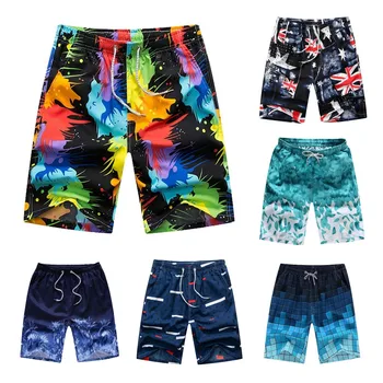 Летние пляжные брюки, мужские быстросохнущие штаны для серфинга, повседневные брюки, шорты для пары, пляжные брюки, шорты для плавания, мужские пляжные шорты