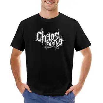 Логотип для женского металлического проекта Chaos Rising, футболка, Короткая футболка, мужские графические футболки с аниме