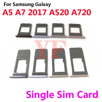 Лоток для SIM-карт Samsung Galaxy A5 A7 2017 A520 A720 Слот Для Sim-карт Держатель Лотка Для Чтения Sim-карт Разъем для Замены деталей
