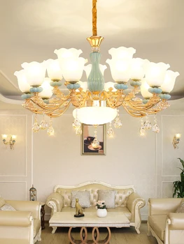 Люстра в европейском стиле, лампа для гостиной, Роскошная Современная Простая атмосфера, простая Европейская Люстра для спальни, холла, столовой